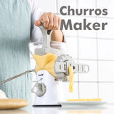 Picadora de carne manual Geedel: tritura sin esfuerzo en casa con 2 cuchillas intercambiables de acero inoxidable y fácil limpieza.