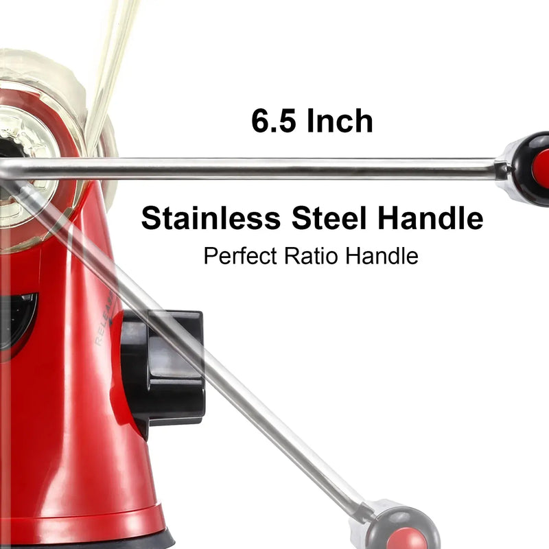 Geedel Manual Cold Press Juicer, Hand Crank Masticating Juicer Machine, Slow Juicer for Maximum Nutrients, No Electricity, BPA-Free, Easy Clean