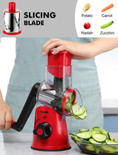 Load image into Gallery viewer, Rotary Cheese Grater, Kitchen Mandoline Vegetable Slicer
