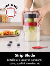 Geedel French fry cutter cutting potatoes into perfect 3/8-inch homemade fries