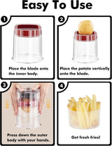Geedel French fry cutter compact detachable design �� easy to store and dishwasher safe