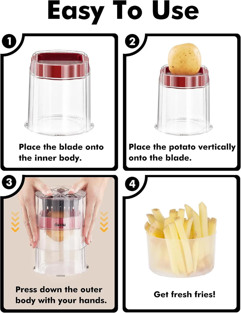 Geedel French fry cutter compact detachable design �� easy to store and dishwasher safe