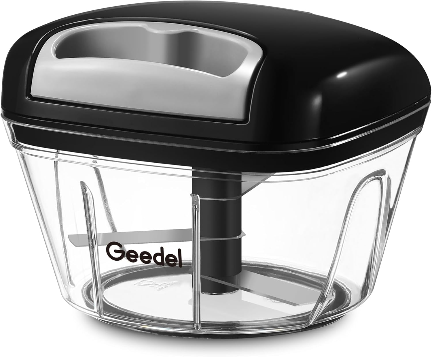 Geedel Pull Chopper, Manual Food Processor Chopper, Vegetable Chopper, Onion Chopper for Vegetables, Fruits, Nuts, Salad, and Herbs 2 Cup Capacity