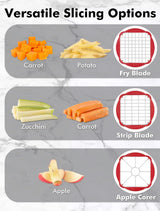 Geedel apple slicer and French fry cutter �� BPA-free manual kitchen tool on kitchen counter
