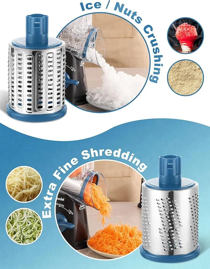 2 Geedel Rotary Grater Blades – for Ice & Nut Crushing and Extra-Fine Vegetable Shredding