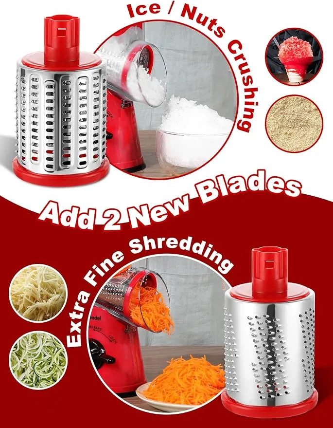 2 Geedel Rotary Grater Blades – for Ice & Nut Crushing and Extra-Fine Vegetable Shredding