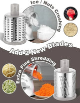 2 Geedel Rotary Grater Blades – for Ice & Nut Crushing and Extra-Fine Vegetable Shredding