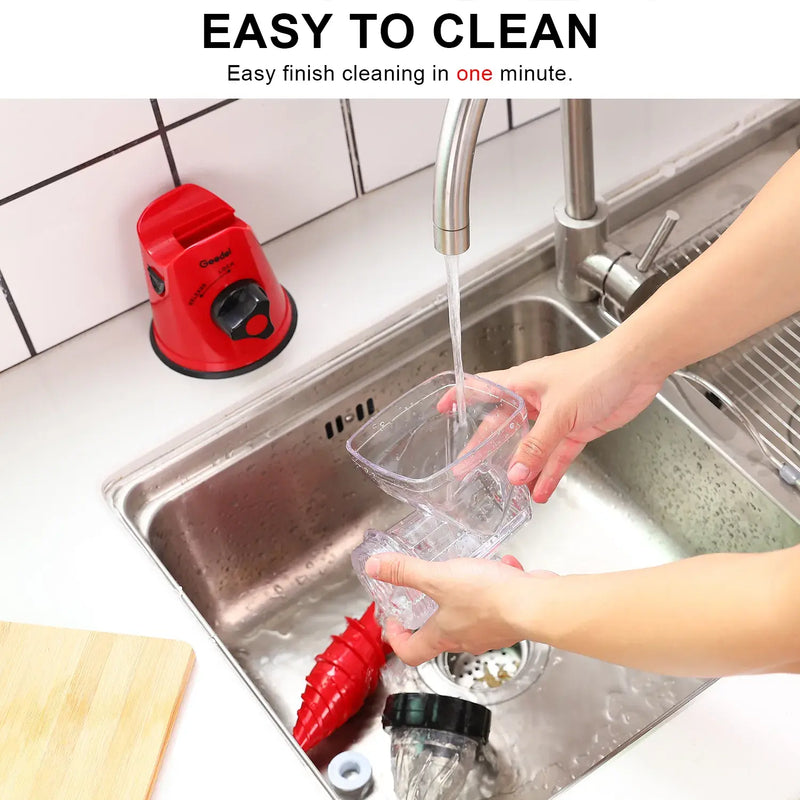 Geedel Manual Cold Press Juicer, Hand Crank Masticating Juicer Machine, Slow Juicer for Maximum Nutrients, No Electricity, BPA-Free, Easy Clean