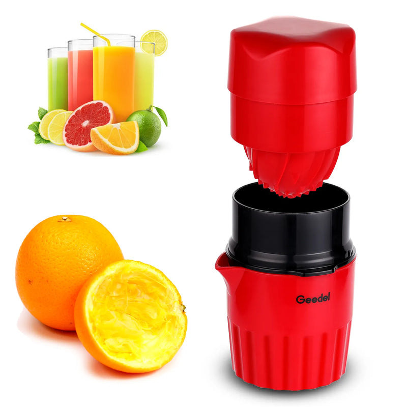 Portable Geedel Manual Juicer - Easy Squeeze Fresh Cold Press Juice Maker - Non-Electric Hand Juicer for Healthy Drinks