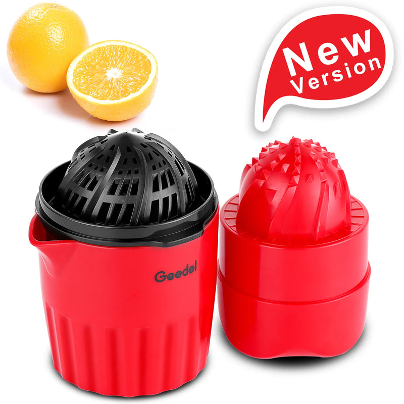 Portable Geedel Manual Juicer - Easy Squeeze Fresh Cold Press Juice Maker - Non-Electric Hand Juicer for Healthy Drinks