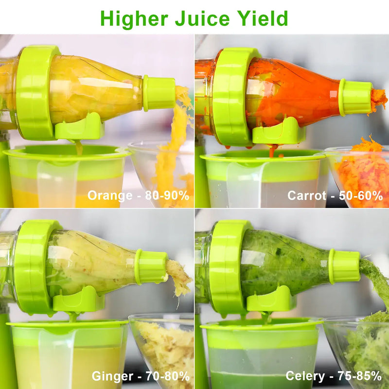 Geedel Manual Cold Press Juicer, Hand Crank Masticating Juicer Machine, Slow Juicer for Maximum Nutrients, No Electricity, BPA-Free, Easy Clean