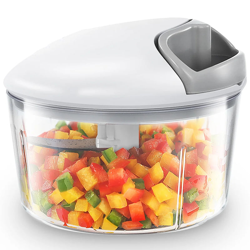 Geedel Pull Chopper, Manual Food Processor Chopper, Vegetable Chopper, Onion Chopper for Vegetables, Fruits, Nuts, Salad, and Herbs 2.5 Cup Capacity