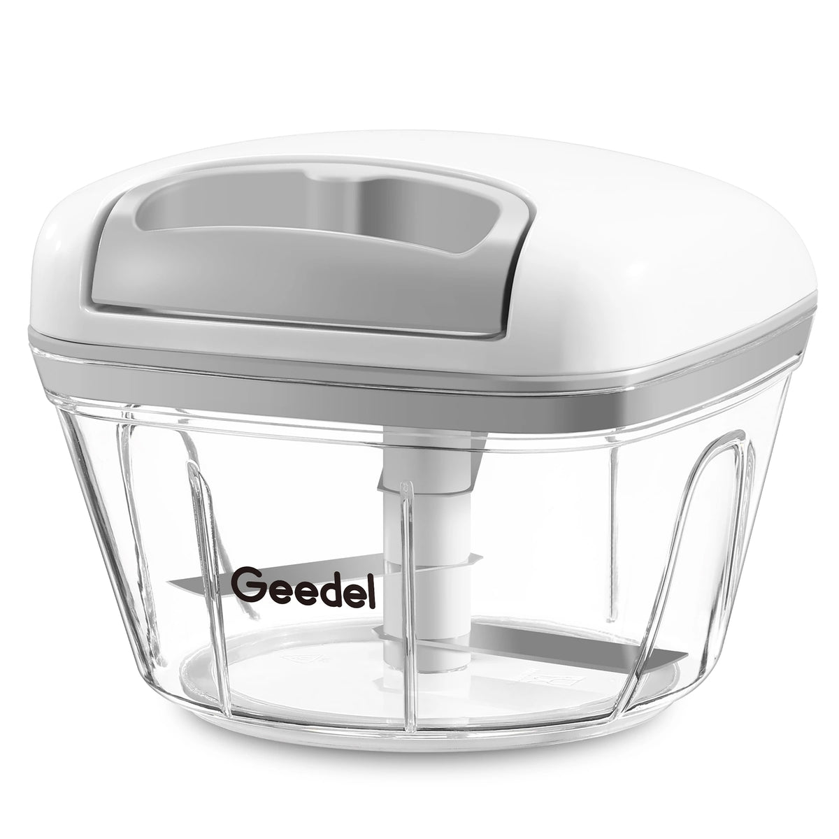 Geedel Pull Chopper, Manual Food Processor Chopper, Vegetable Chopper, Onion Chopper for Vegetables, Fruits, Nuts, Salad, and Herbs 2 Cup Capacity