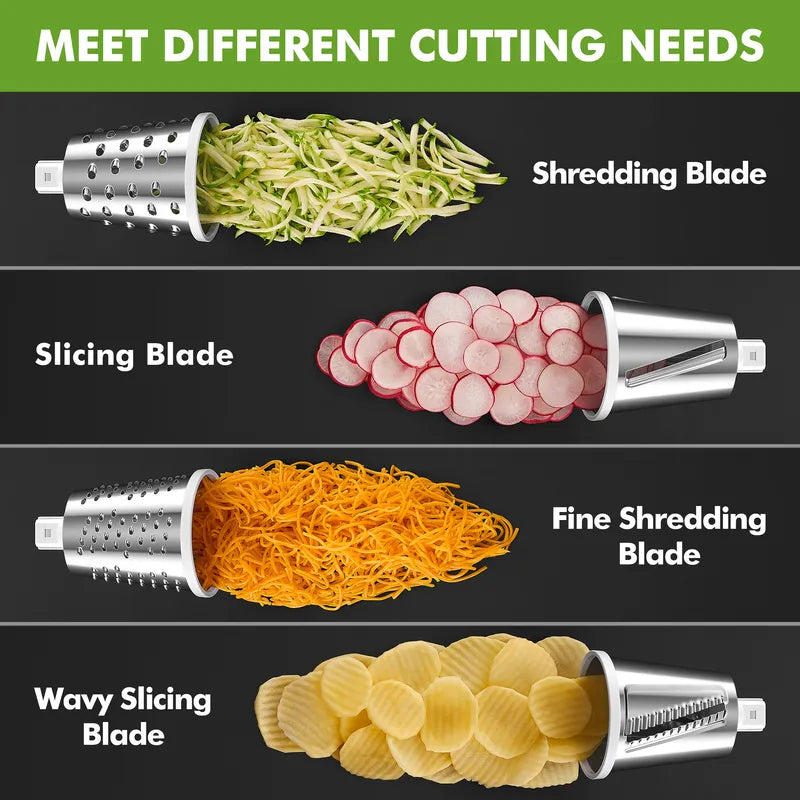 Geedel suction cup rotary cheese grater black white