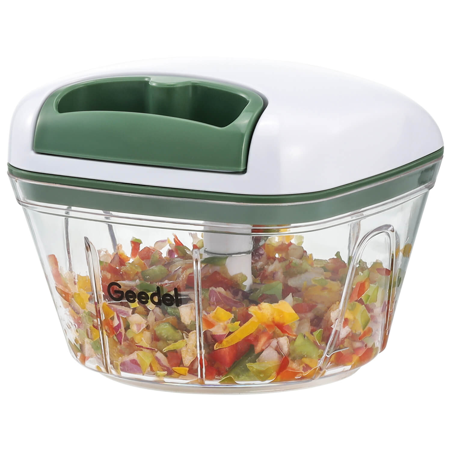Geedel Pull String Food Chopper,Vegetable Chopper, 2.5 Cup Onion Dicer White