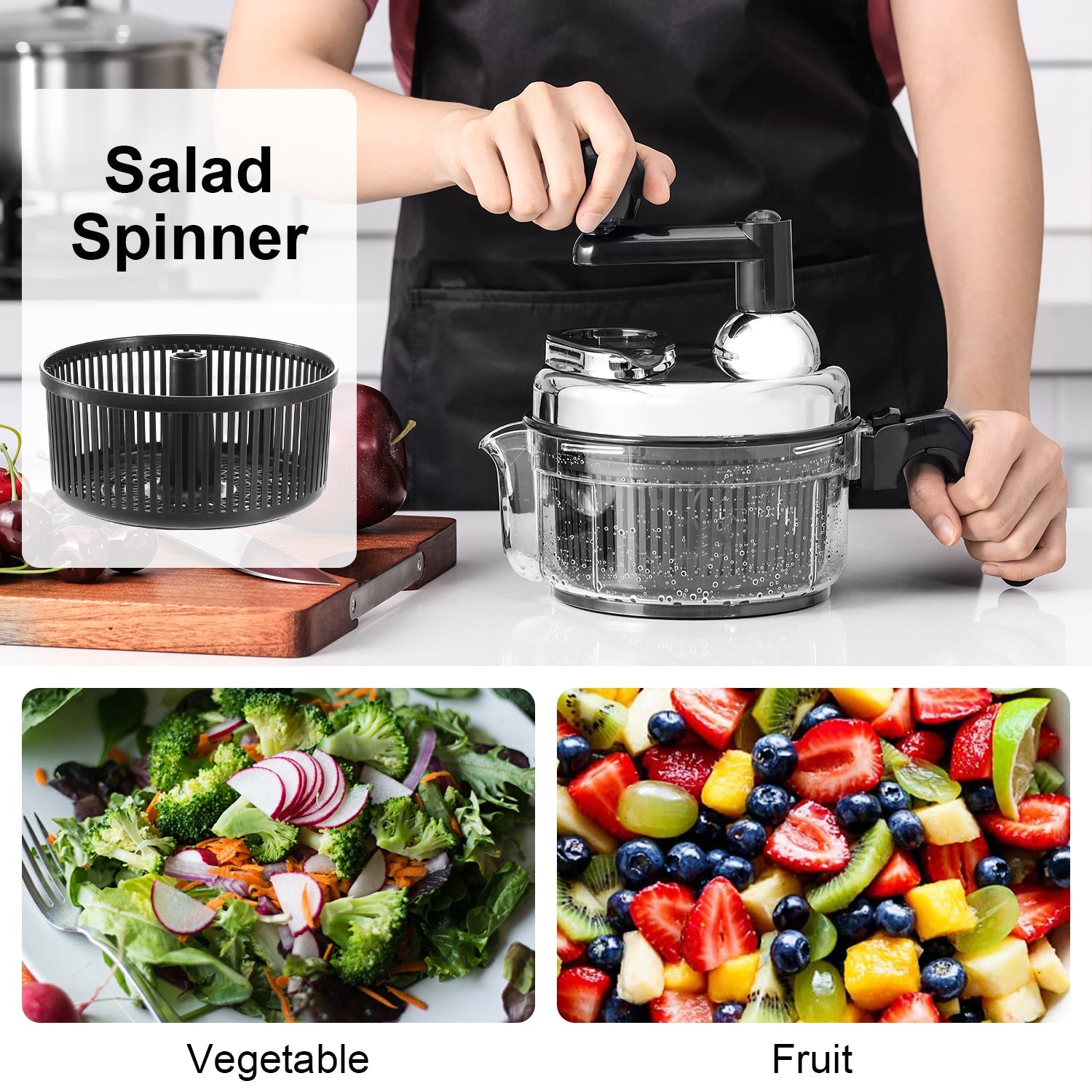 Geedel Food Chopper, Easy to Clean Manual Hand Vegetable Chopper Dicer,  Dishwasher Safe Slap Onion Chopper for Veggies Onions Garlic Nuts Salads  Red 