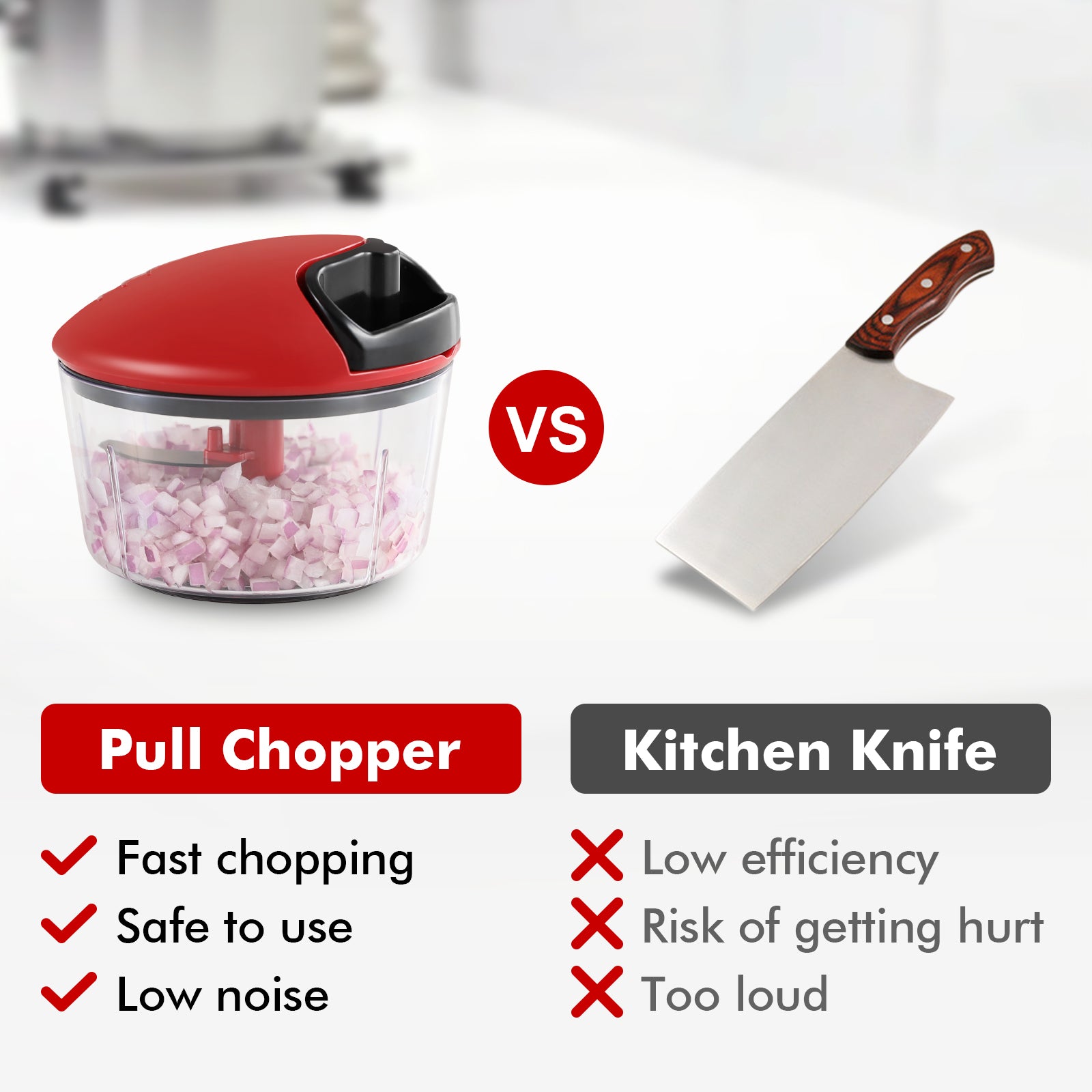 SPEC ゆで餃子　ストラップ Geedel Pull String Food Chopper,Vegetable Chopper, 2.5 cup